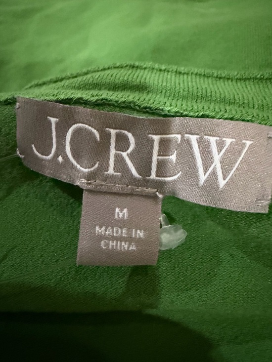 J. Crew Green Jackie Cardigan Button Front Cropped Knit Size M Preppy Coastal - Picture 9 of 12